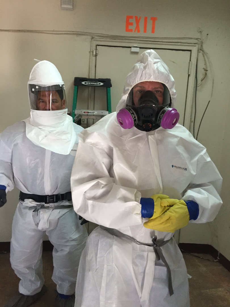 Asbestos abatement workers